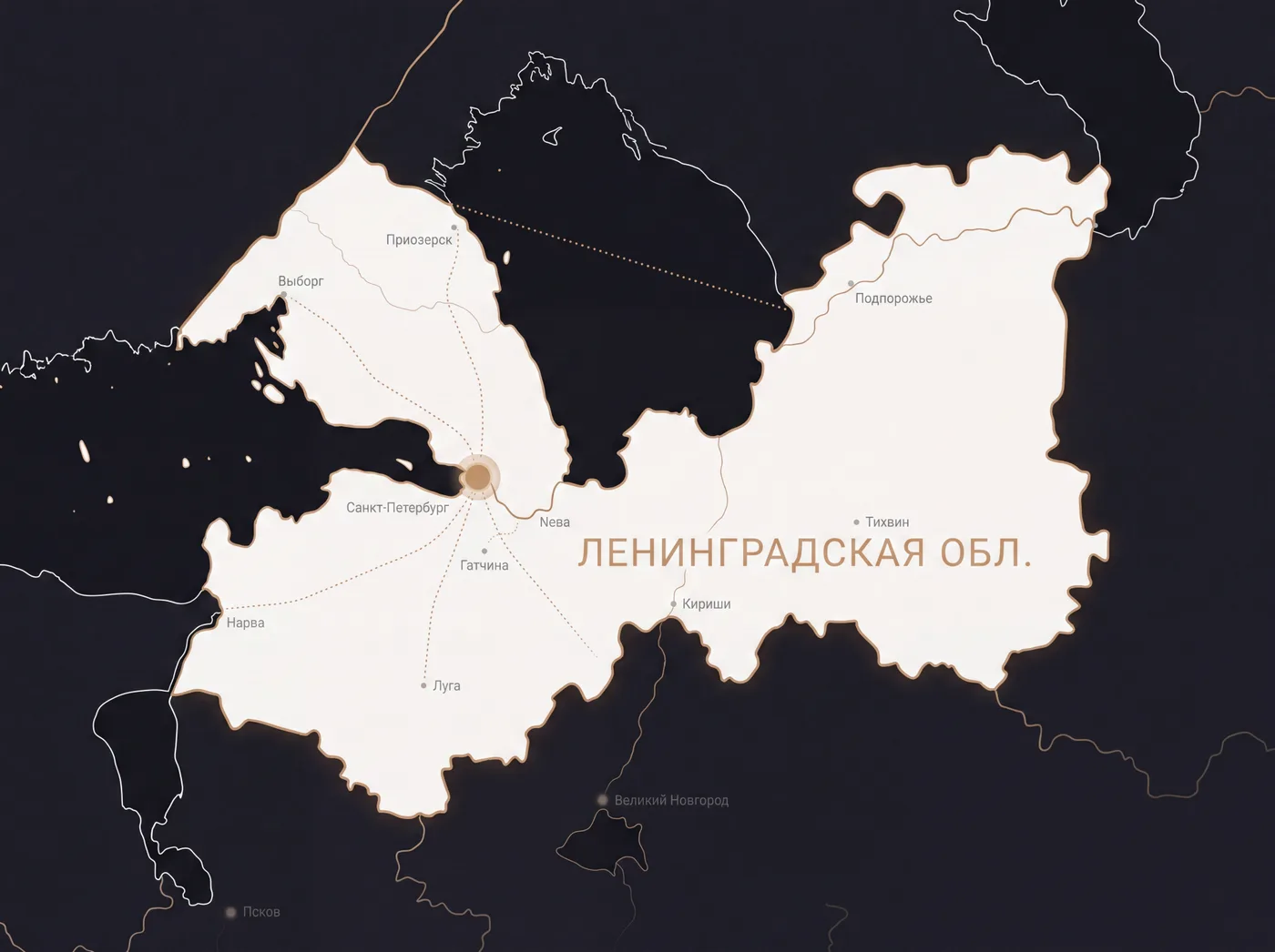 Карта — Ленинградская область